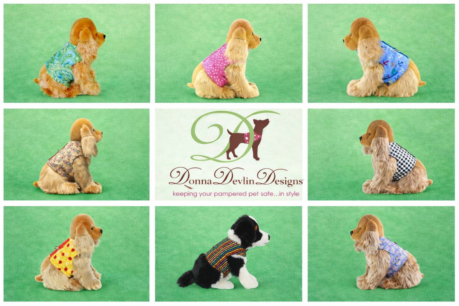 Dog wearing Donna Devlin walking vest